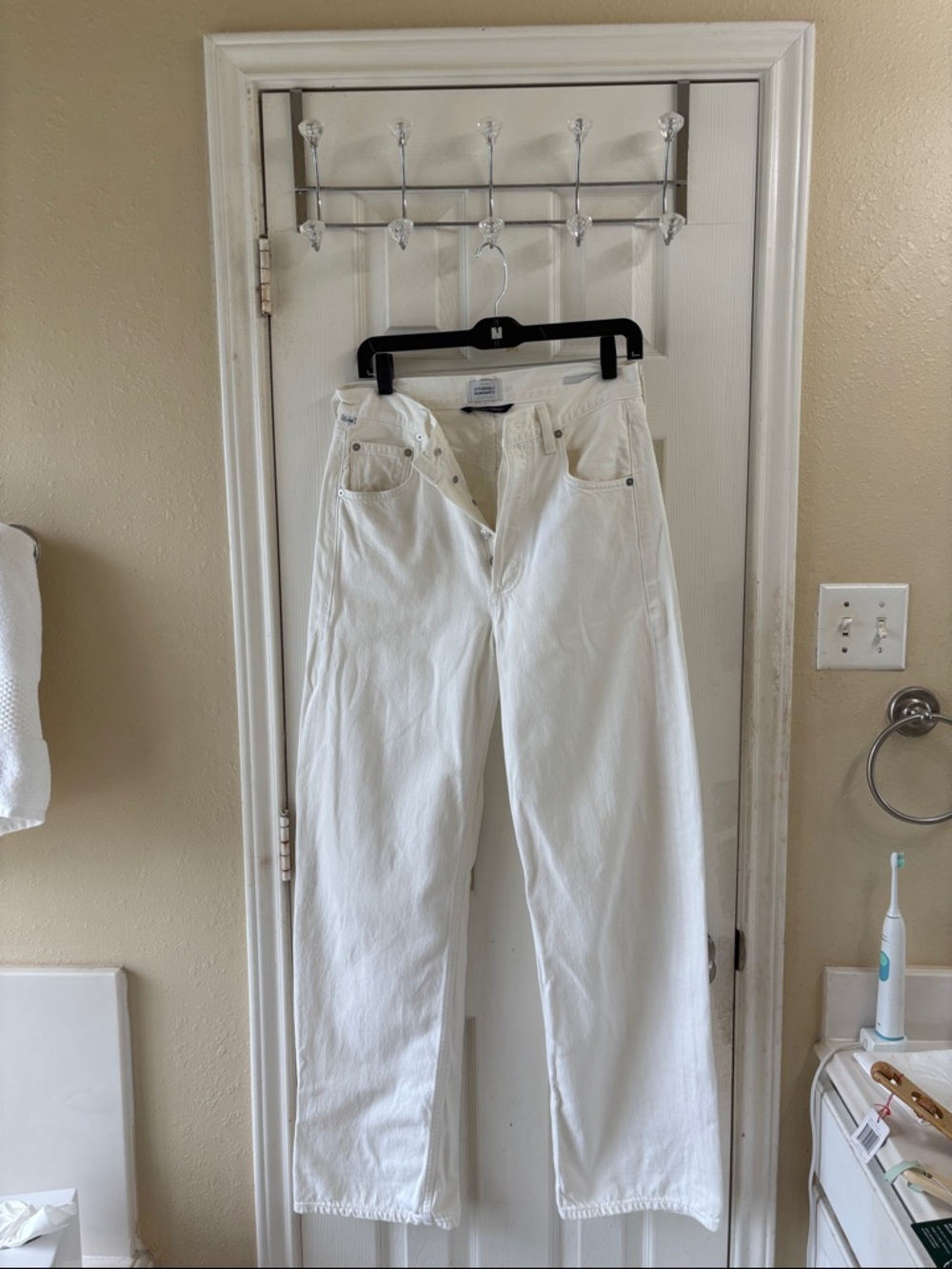Citizens Of Humanity White Wide Leg Jeans
